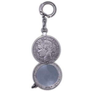 France - Collection Eloi Pernet - Loupe - porte-clés - 5 francs Cérès - 1850 A paris-4