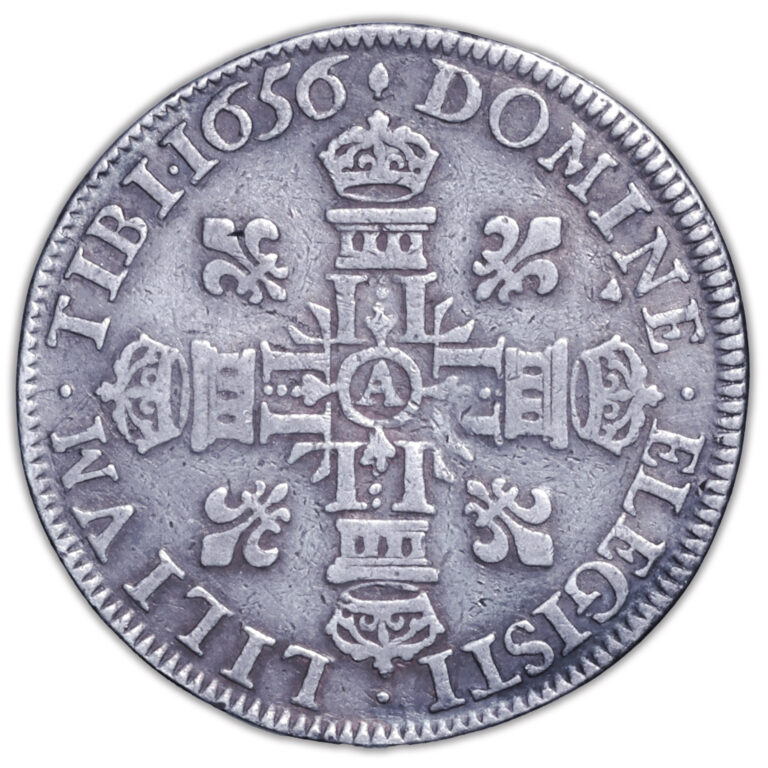 louis xiv lys argent-1656 A Paris revers