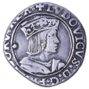 Monnaie France - Louis XII - Demi Teston avers