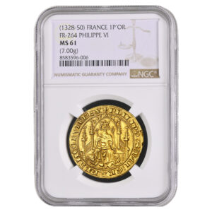 France - Philippe VI - Gold - Parisis d'or - NGC MS 61 slab