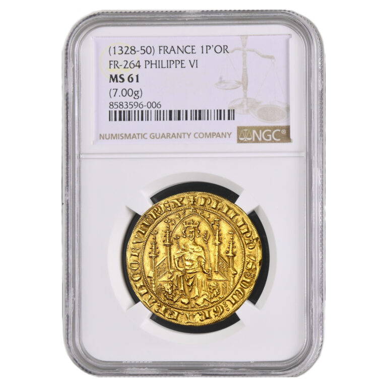 France - Philippe VI - Gold - Parisis d'or - NGC MS 61 slab
