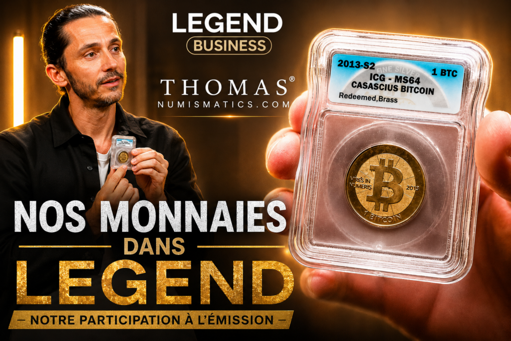 Thomas Numismatics et legend