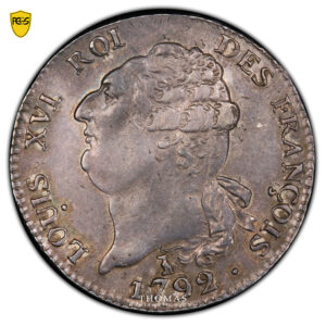 ecu 6 livres 1792 T Nantes - PCGS AU 55 - avers