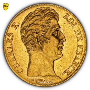 CoinFrance - Charles X - Gold - 20 francs or - 1827 A Paris - PCGS AU 53 obverse