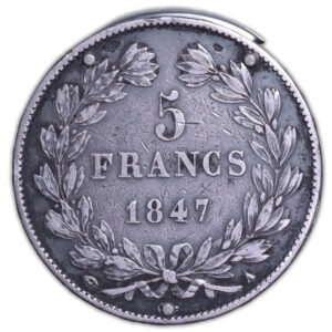 France - Collection Eloi Pernet - Boîte à pilules - Louis Philippe Ier - 5 francs 1847 A Paris-3