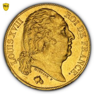 Coin France - Louis XVIII - 20 francs or - 1819 A Paris - PCGS AU 58 obverse