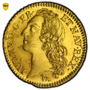 Louis or bandeau Trésor rue mouffetard - 1750 Paris - PCGS MS 64 avers