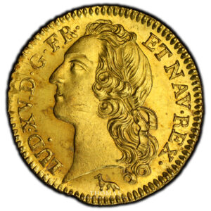 Louis or bandeau Trésor rue mouffetard - 1750 Paris - PCGS MS 64 avers