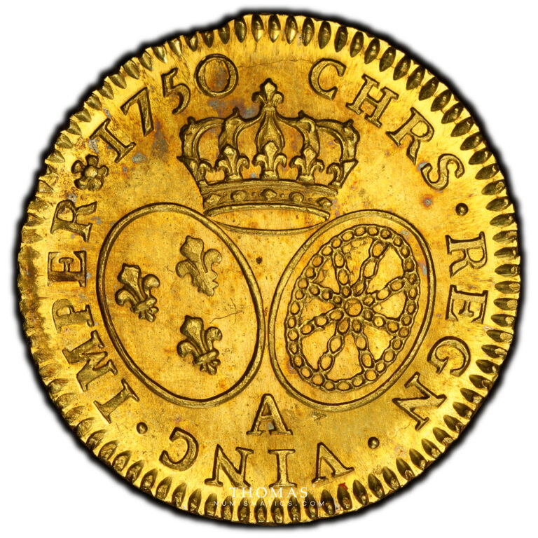 Coin France - Louis XV - Gold - Louis d'or au bandeau - 1750 A Paris - Treasure of rue Mouffetard