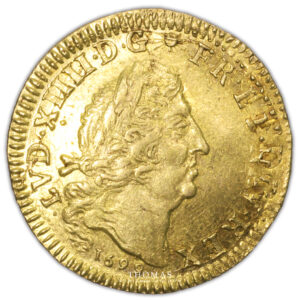 Louis XIV - Louis or aux 4L 1699 W Lille avers