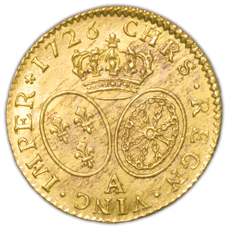 Coin - France - Louis XV - Gold - Louis d'or aux lunettes - 1726 A Paris reverse