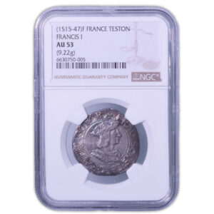 Coin France - François I - Teston - NGC AU 53 slab