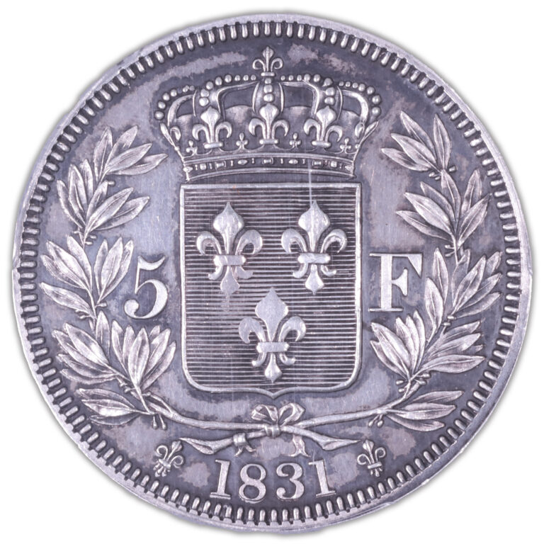 France - Henri V Pretender - 5 Francs Pattern - 1831 Brussels - PCGS SP 61 reverse