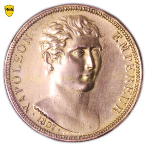 Monnaie France - Napoléon Premier - 100 francs Essai bronze doré - Premier Empire PCGS SP Genuine-1