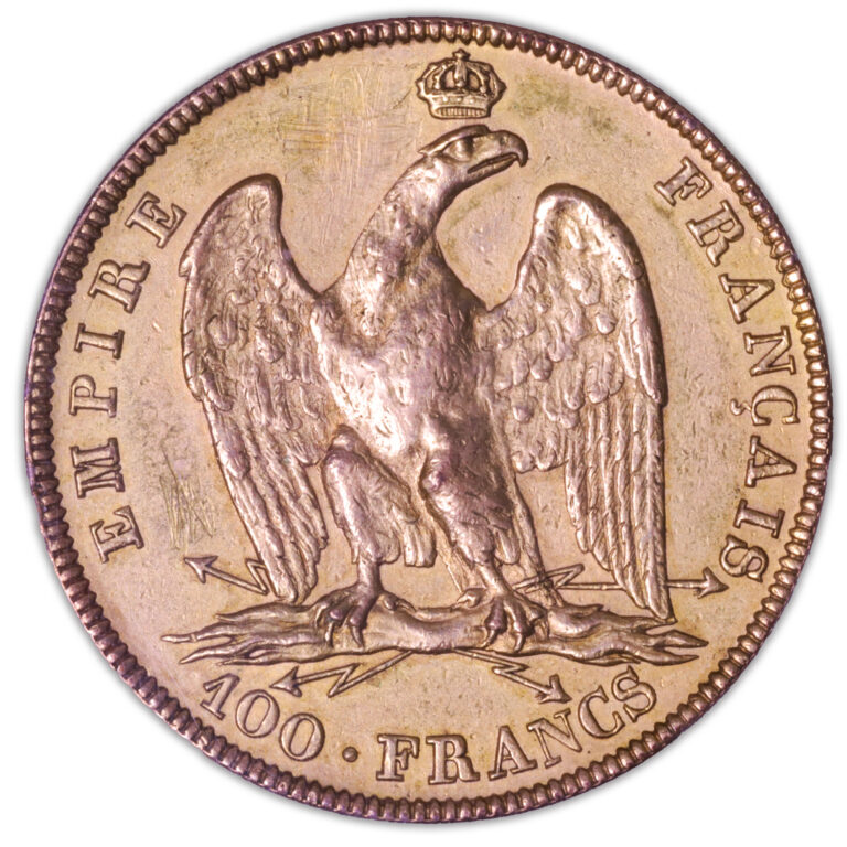 Monnaie France - Napoléon Premier - 100 francs Essai bronze doré - Premier Empire PCGS SP Genuine-2