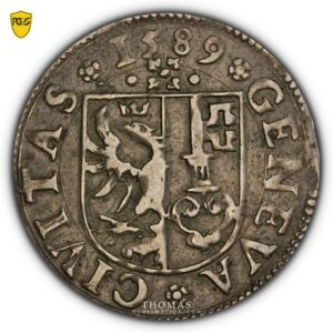SUISSE-REPUBLIQUE-DE-GENEVE-3-SOL-1589-pcgs-xf-40-avers