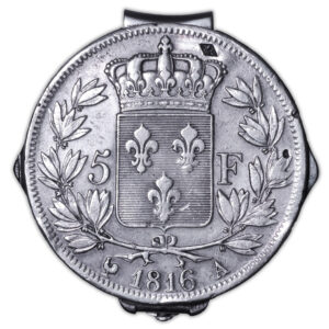France - Collection Eloi Pernet - Coupe-ongle et 2 outils -Louis XVIII - 5 francs 1816 A Paris-2