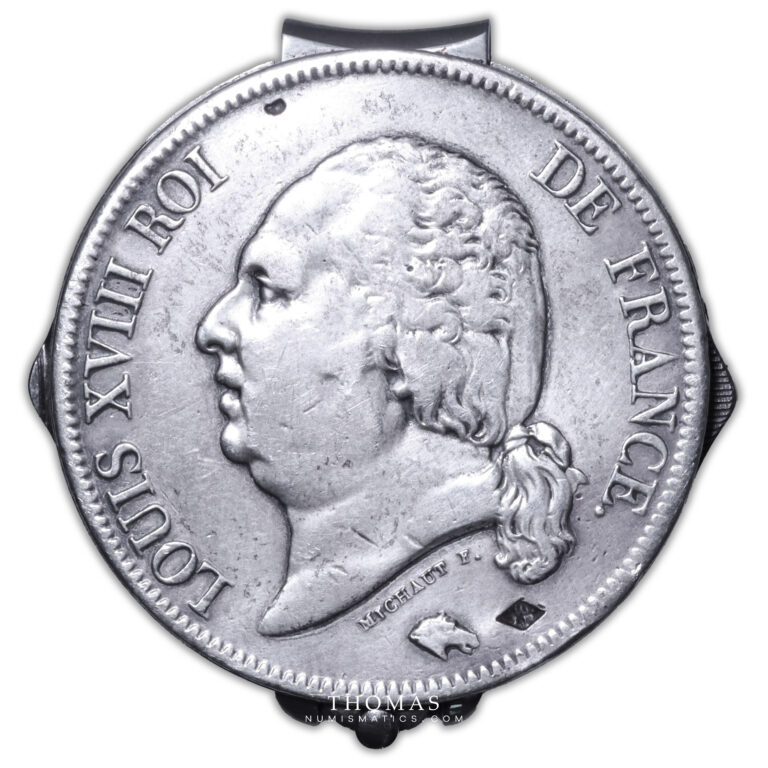 France - Collection Eloi Pernet - Coupe-ongle et 2 outils -Louis XVIII - 5 francs 1816 A Paris-3