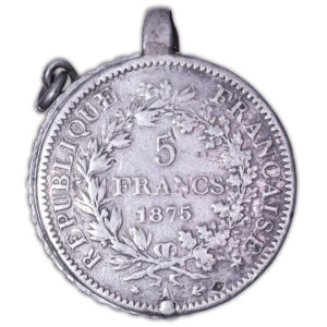 France - Collection Eloi Pernet - Loupe 5 francs Hercule - 1875 A Paris-1