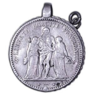 France - Collection Eloi Pernet - Loupe 5 francs Hercule - 1875 A Paris-2
