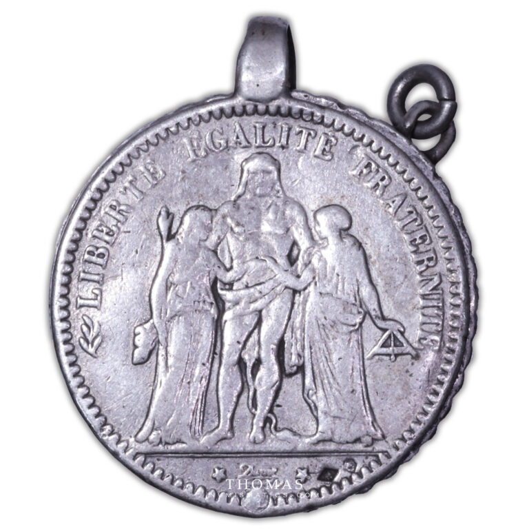 France - Collection Eloi Pernet - Loupe 5 francs Hercule - 1875 A Paris-2