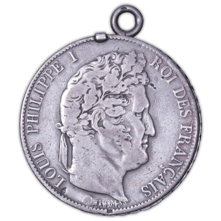 France - Porte photo Famille - Louis Philippe Ier - 5 francs 1844 W Lille-2