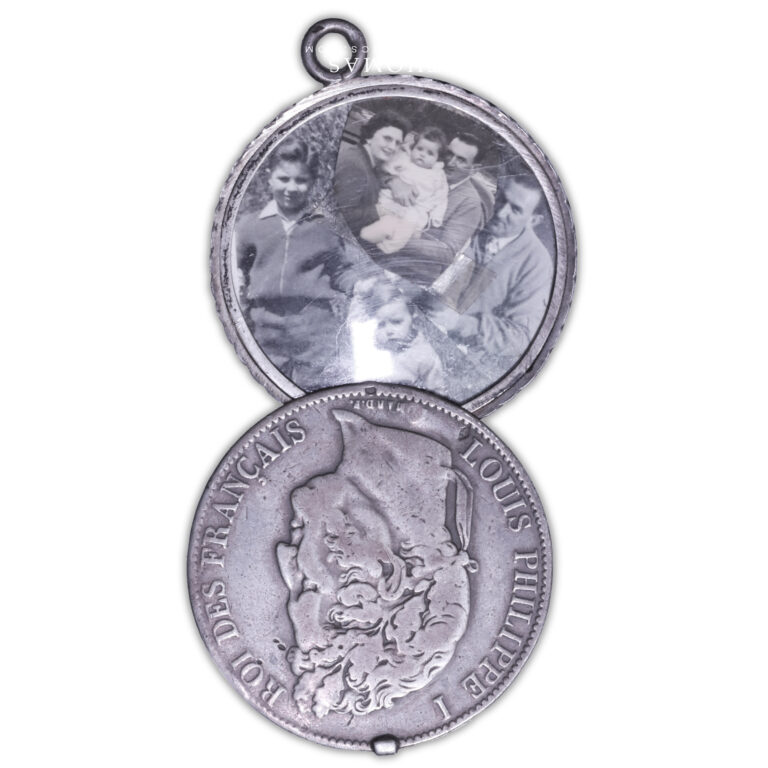 France - Porte photo Famille - Louis Philippe Ier - 5 francs 1844 W Lille-3