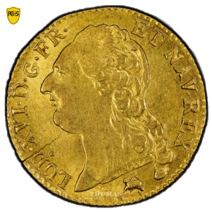 Monnaie France - Louis XVI - Louis d'or à la tête nue - 1786 B Rouen - PCGS MS 62 avers