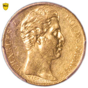 Charles X - 20 francs or 1826 Q Perpignan - PCGS AU 55 avers