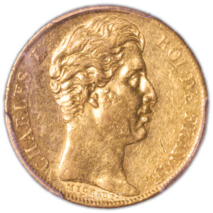 Charles X - 20 francs or 1826 Q Perpignan - PCGS AU 55 avers