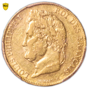 Louis Philippe Ier - 20 francs or 1845 W PCGS XF 45 avers