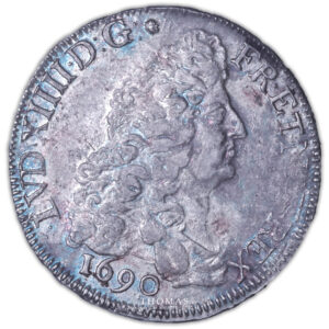 Louis XIV - Ecu aux 8L - 1690 Bodeaux - avers