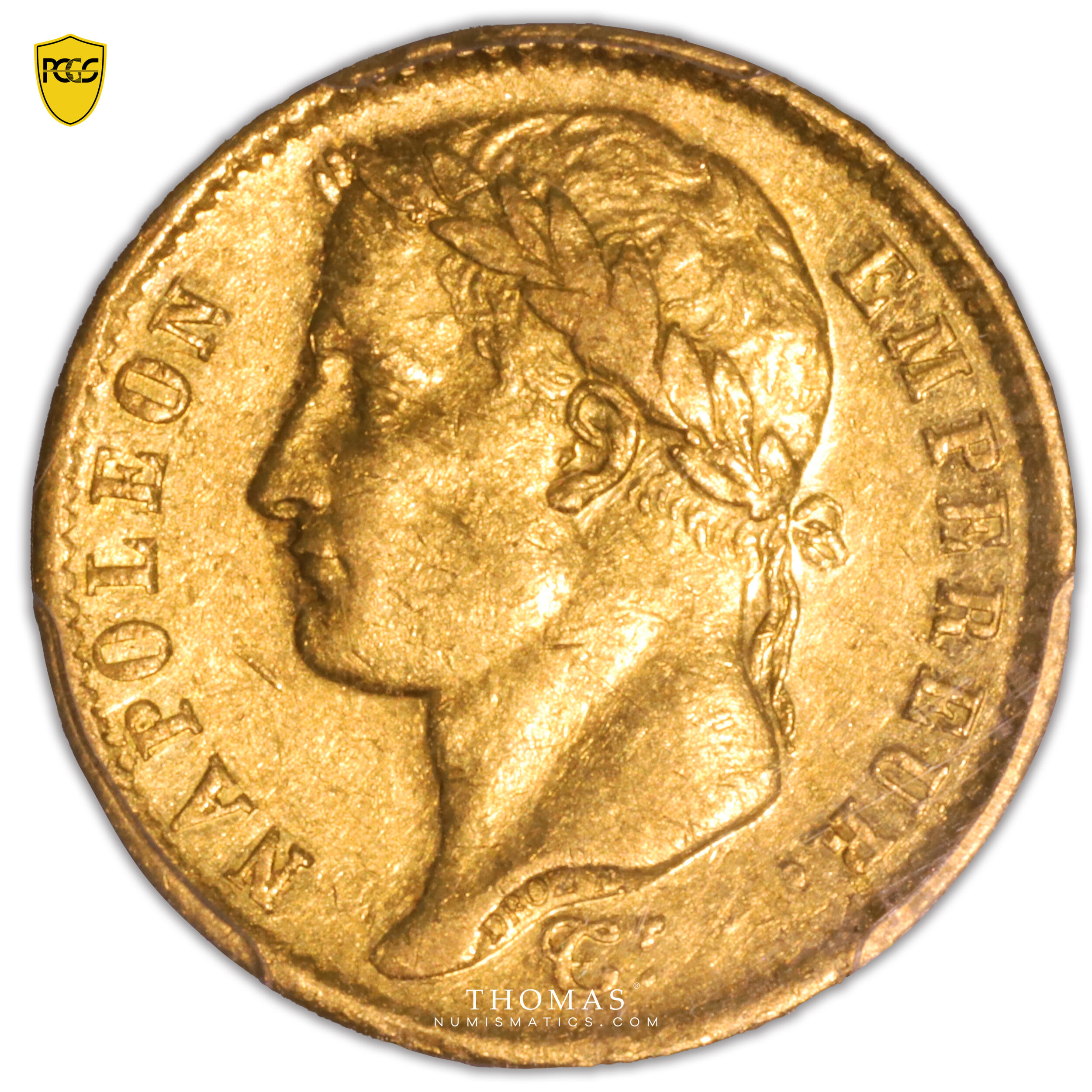 Monnaie – France – Napoléon Ier – 20 francs or 1808 M Toulouse – PCGS AU 53 – 22 147 exemplaires