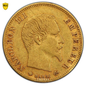 Napoléon III - 5 Francs or - 1858 BB Strasbourg - PCGS XF 45 - 31488 exemplaires avers