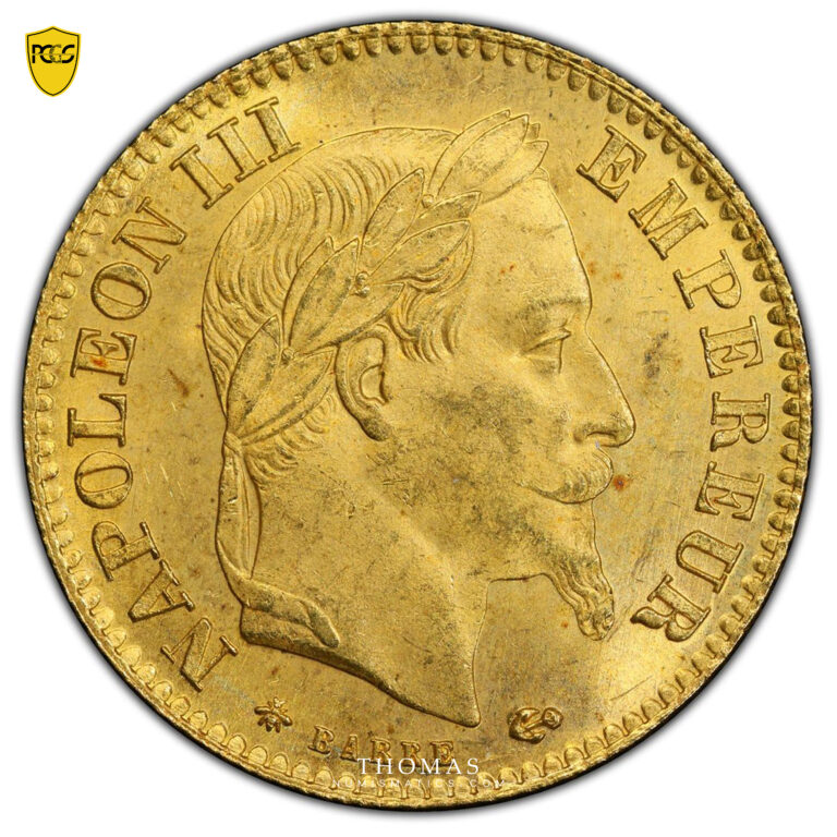 10 francs or 1868 A Paris - PCGS MS 64 avers