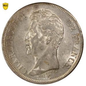 5 francs Charles X - 1826 I Limoges PCGS AU 58 avers