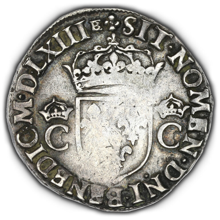 FRANCE-CHARLES-IX-TESTON-1563-ORLEANS-revers-9-43g-27-78mm