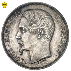 France - Louis-Napoléon Bonaparte - Essai de 5 francs - 1852 A Paris - PCGS PR 61 - Flan bruni - Proof