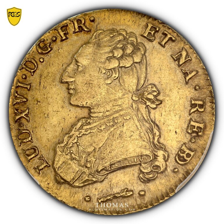 France - Louis XVI - Gold - Double louis d'or au buste habillé - 1777 Pau-Bearn - PCGS AU 58 obverse