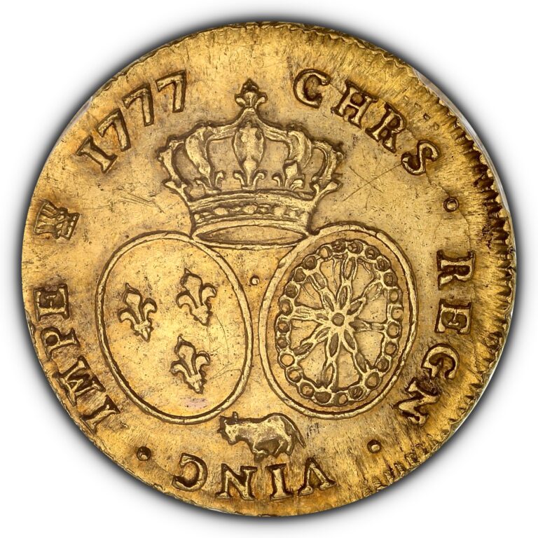 France - Louis XVI - Gold - Double louis d'or au buste habillé - 1777 Pau-Bearn - PCGS AU 58 reverse