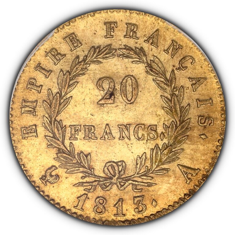 France - Napoleon I - Gold - 20 francs or - 1813 A Paris -  PCGS MS 62 reverse