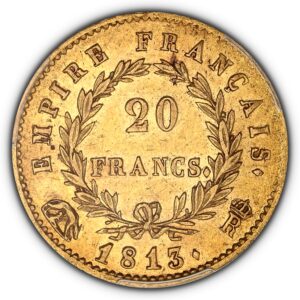 France - Napoleon Ier - Gold - 20 francs or 1813 R Roma - PCGS AU 55 reverse