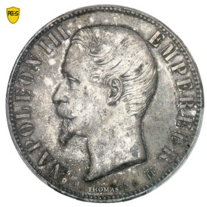 France - Napoléon III - 5 francs tête nue 1855 D Lyon - PCGS MS 63 avers