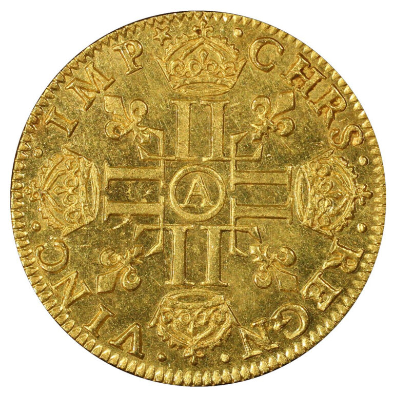 Gold - Louis or mèche longue 1641 A Paris - PCGS MS 64 reverse