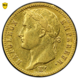 France - Napoleon Ier - Gold - 20 francs or - 1814 CL Gênes - PCGS AU 55 - 887 examples obverse